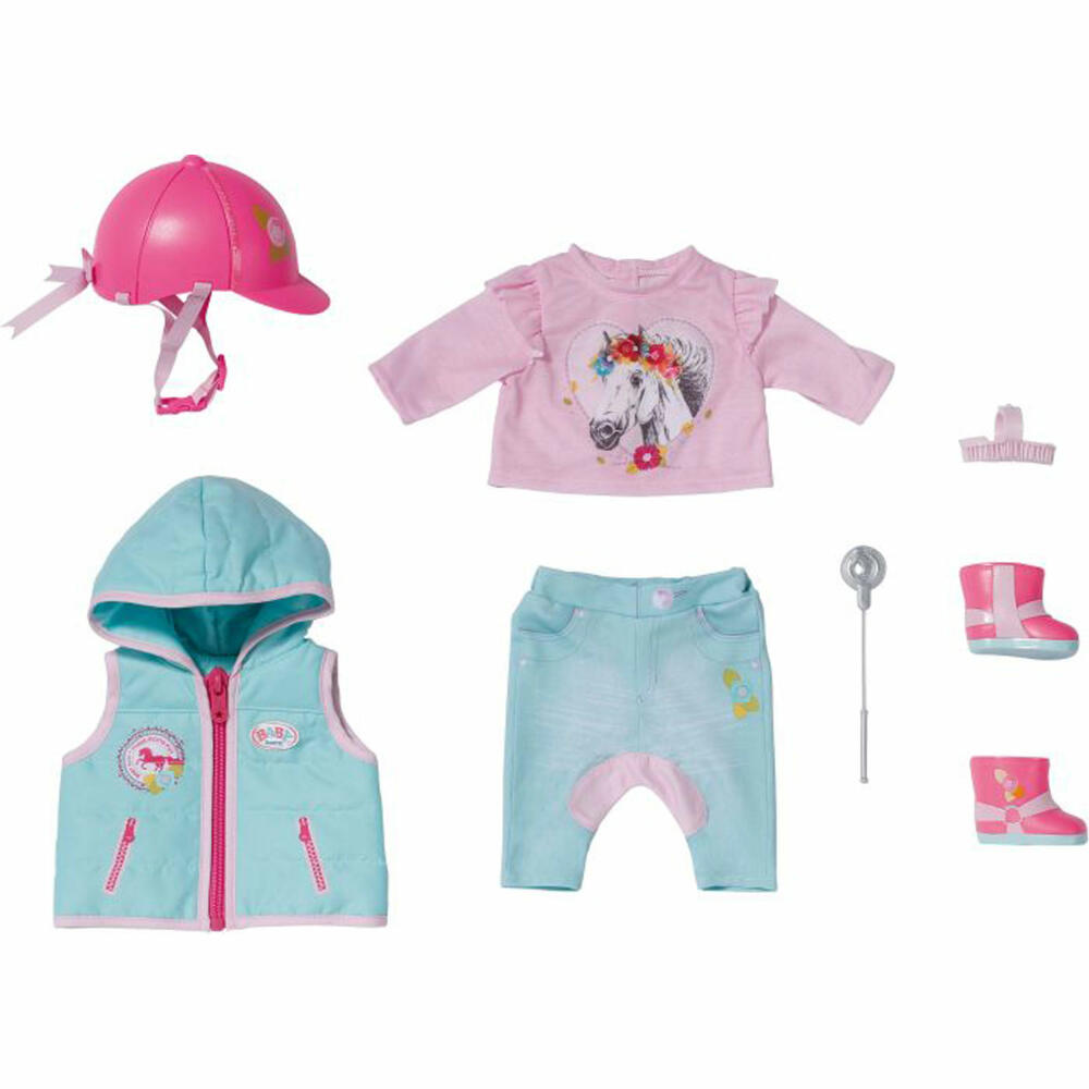 Zapf Creation BABY born Deluxe Reiter Outfit, Puppenkleidung, Puppen Kleidung, 43 cm, 831175