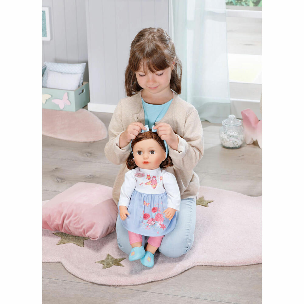 Zapf Creation Baby Annabell Sophia Brünett, Spielpuppe, Puppe mit Haaren, Weicher Körper, 43 cm, 707234