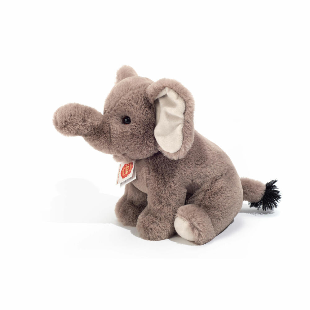 Teddy Hermann Elefant sitzend, Plüschtier, Kuscheltier, Wildtier, Plüsch, Grau, 25 cm, 907435