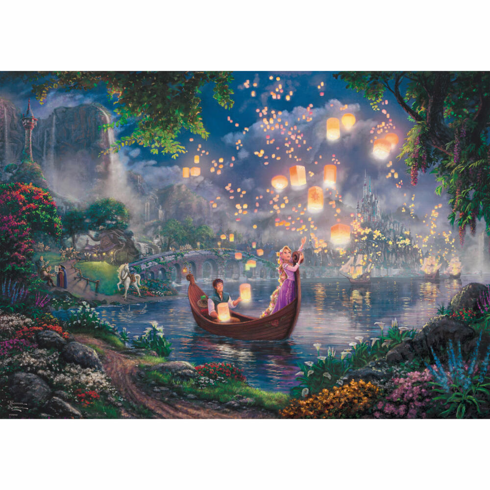 Schmidt Spiele Thomas Kinkade Disney Rapunzel, Märchenpuzzle, 1000 Teile, Puzzle, Puzzlespiel, 59480