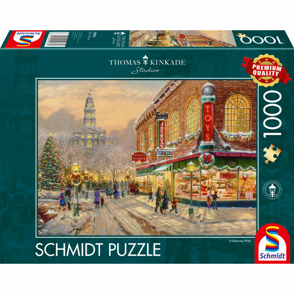 Schmidt Spiele Ein Weinachtswunsch, Thomas Kinkade, Puzzle, Erwachsenenpuzzle, 1000 Teile, 59936