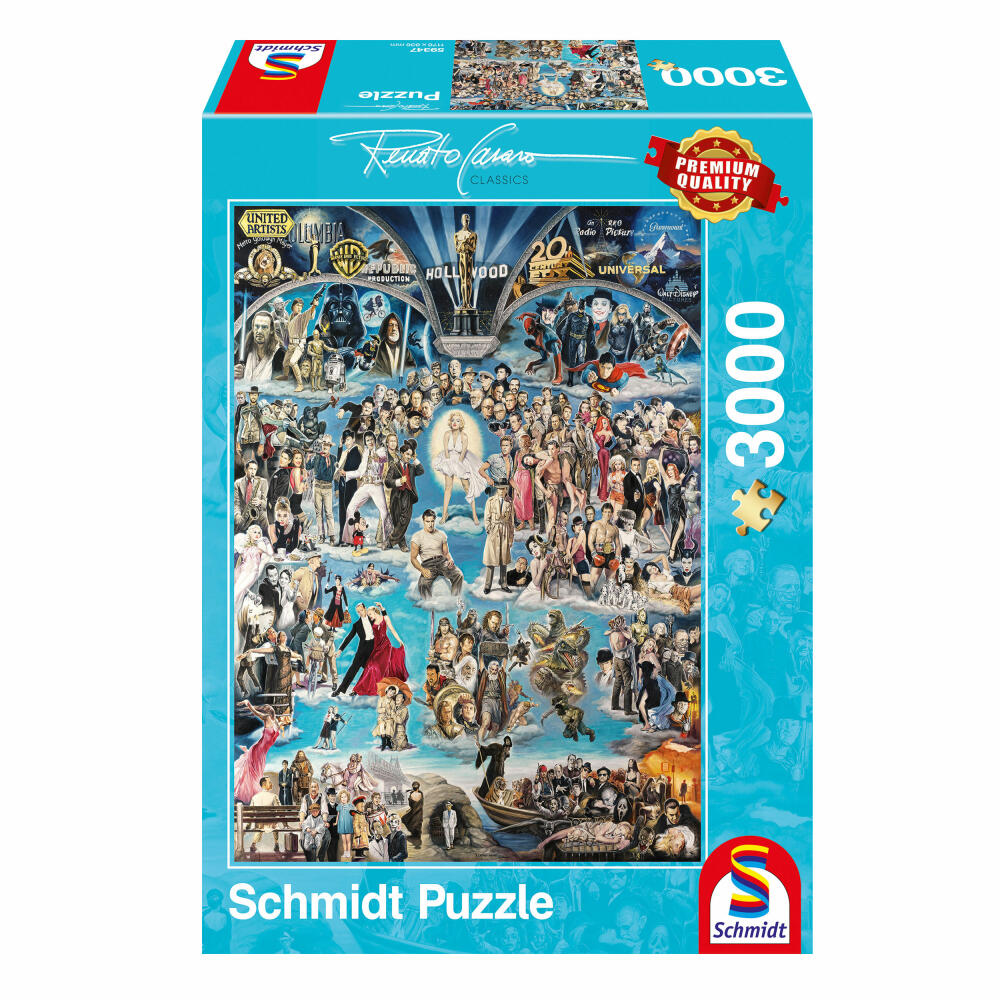 Schmidt Spiele Renato Casaro Hollywood XXL, 3000 Teile, Erwachsenenpuzzle, Puzzle, Steckpuzzle, 59347