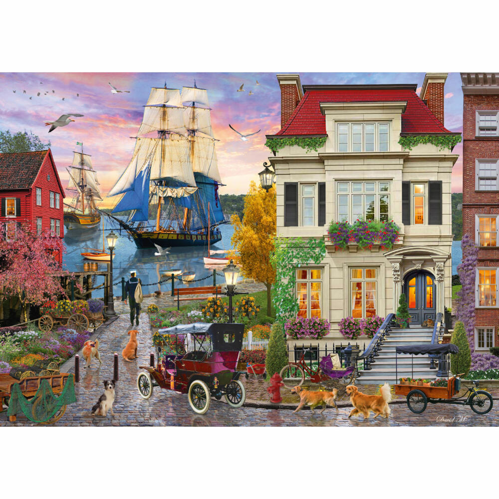 Schmidt Spiele Schiff im Hafen, Standard Puzzle, Erwachsenenpuzzle, 1000 Teile, 58989