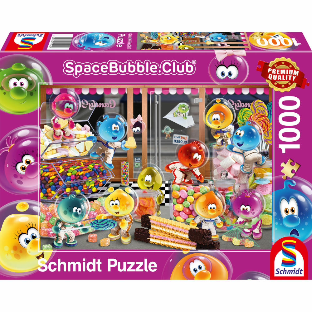 Schmidt Spiele Puzzle SpaceBubble Happy Together im Candy Store, Erwachsenenpuzzle, Premium, 1000 Teile, 59944