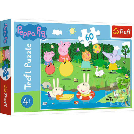 Trefl Puzzle Peppa Pig, Kinderpuzzle, Peppa Wutz, 60 Teile, 33 x 22 cm, 17326