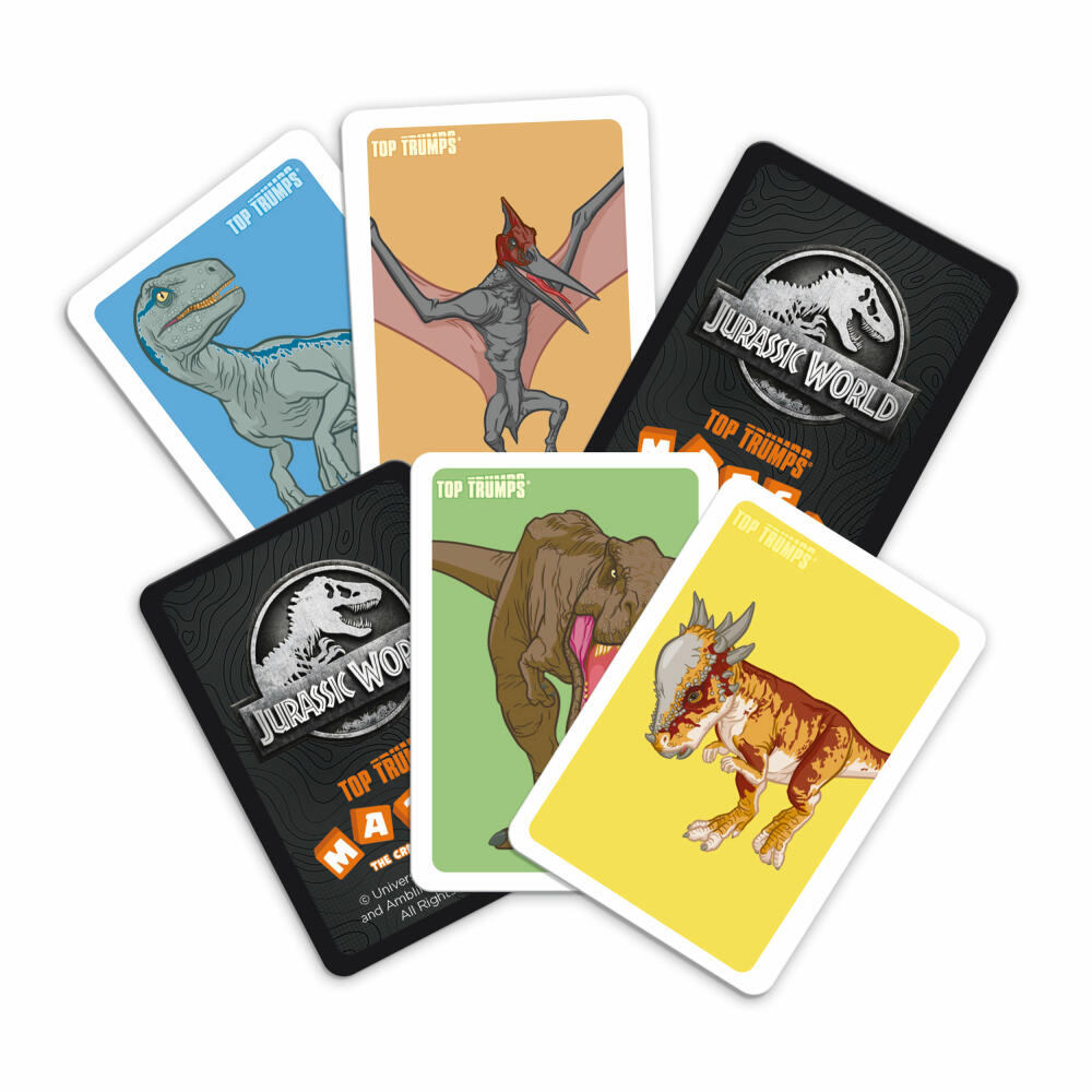 Winning Moves Top Trumps Match Jurassic World, Würfelspiel, Gesellschaftsspiel, Würfel Spiel, Kinderspiel, 46657