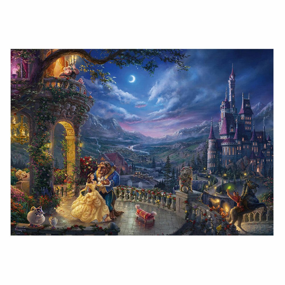 Schmidt Spiele Disney Die Schöne und das Biest, Tanz im Mondlicht, 1000 Puzzleteile, Erwachsenenpuzzle, Puzzle, 1 Spieler, 59484