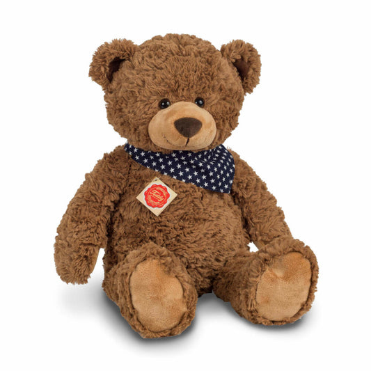 Teddy Hermann Teddy, Kuscheltier, Stofftier, Plüschtier, Teddybär, mit Sternchen-Halstuch, Plüsch, Braun, 48 cm, 91363