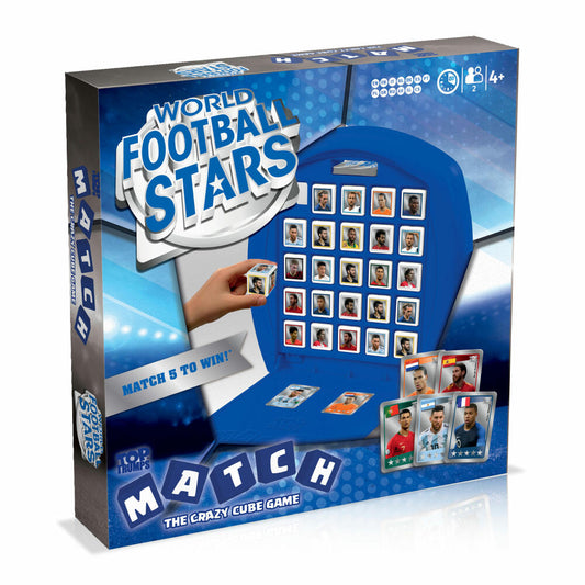 Winning Moves Top Trumps Match Weltfussballstars blaue Edition , Würfelspiel, Gesellschaftsspiel, Würfel Spiel, Kinderspiel, 45933