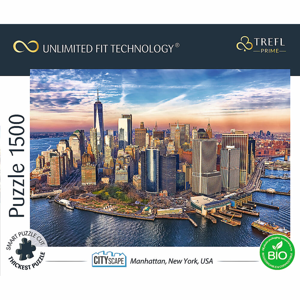 Trefl Puzzle UFT Cityscape: Manhattan, New York, USA, 1500 Teile, 85 x 58 cm, 26189