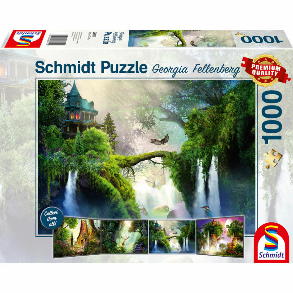 Schmidt Spiele Verwunschene Quelle, Georgia Fellenberg, Puzzle, Erwachsenenpuzzle, 1000 Teile, 59911