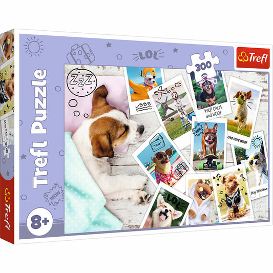 Trefl Puzzle Hunde Urlaubsfotos, Kinderpuzzle, 300 Teile, 60 x 40 cm, 23003