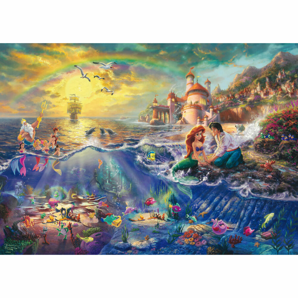 Schmidt Spiele Thomas Kinkade Disney Arielle Kleine Meerjungfrau, Märchenpuzzle, 1000 Teile, Puzzle, Puzzlespiel, 59479