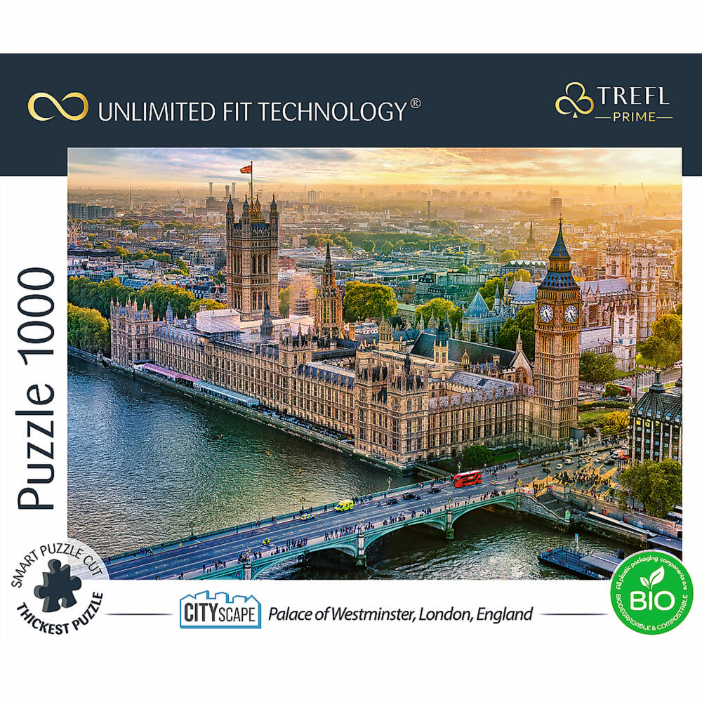 Trefl Puzzle UFT Cityscape: Westminsterpalast, London, England, 1000 Teile, 68.3 x 48 cm, 10705