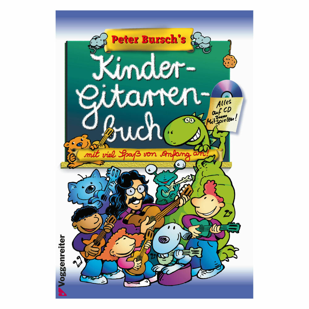 Voggenreiter Voggy Kinder-Gitarren-Set 1/2, 6-tlg., Akustikgitarre, Akustik Gitarre, Erstgitarre, Kindergitarre, Stimmgerät, Ab 6 Jahre, 492