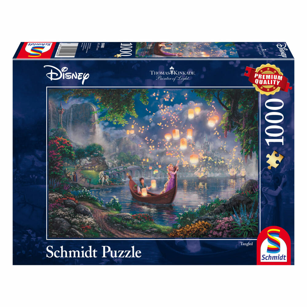 Schmidt Spiele Thomas Kinkade Disney Rapunzel, Märchenpuzzle, 1000 Teile, Puzzle, Puzzlespiel, 59480