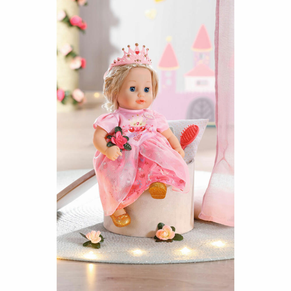 Zapf Creation Baby Annabell Little Sweet Princess, Spielpuppe, Puppe mit Haaren, Weicher Körper, 36 cm, 703984