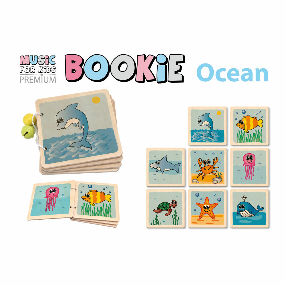 Voggenreiter Music for Kids Premium Bookie Ocean, Holzbuch, Bilderbuch, Spielzeug, Kinder, 1240