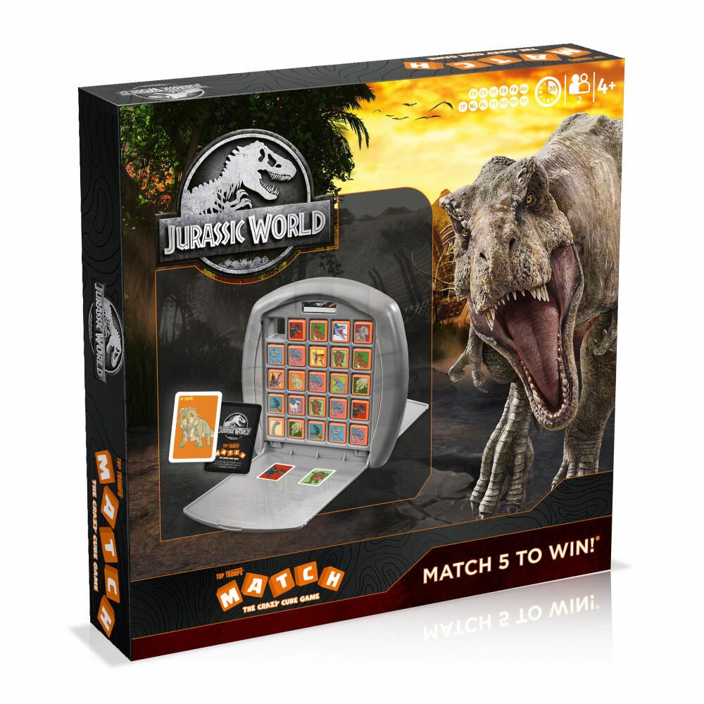 Winning Moves Top Trumps Match Jurassic World, Würfelspiel, Gesellschaftsspiel, Würfel Spiel, Kinderspiel, 46657