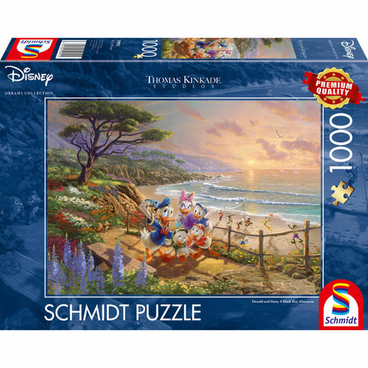 Schmidt Spiele Disney Donald & Daisy A Duck Day Afternoon, Thomas Kinkade, Puzzle, Erwachsenenpuzzle, 1000 Teile, 59951