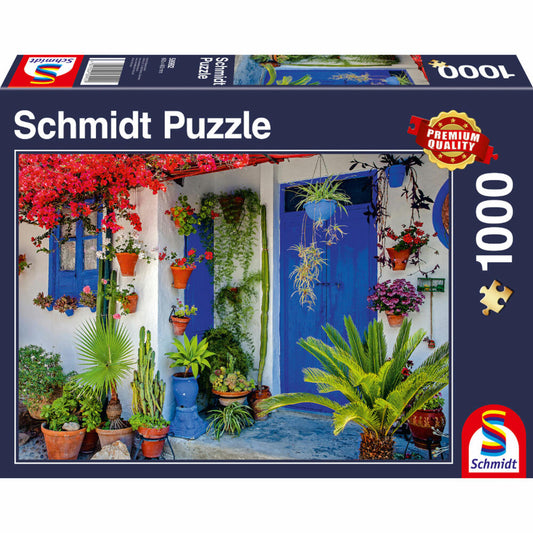 Schmidt Spiele Mediterrane Haustür, Standard Puzzle, Erwachsenenpuzzle, 1000 Teile, 58992