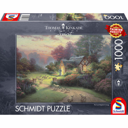 Schmidt Spiele Spirit Cottage des guten Hirten, Thomas Kinkade, Puzzle, Erwachsenenpuzzle, 1000 Teile, 59678