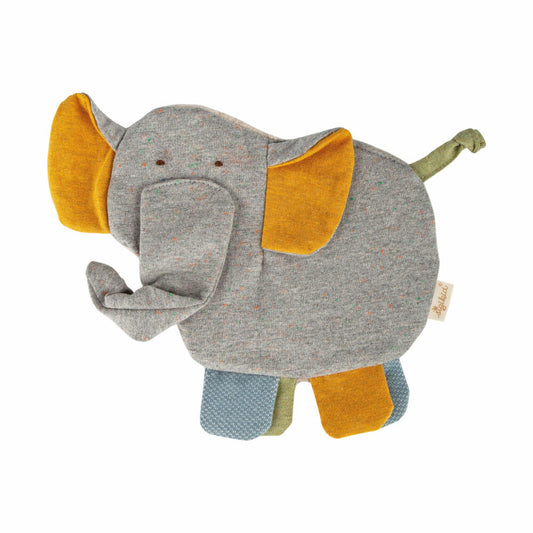 sigikid Knistertuch Elefant Tiny Tissues, Knistergreifling, Greifling, Greifspielzeug, Baumwolle, Grau, 39904