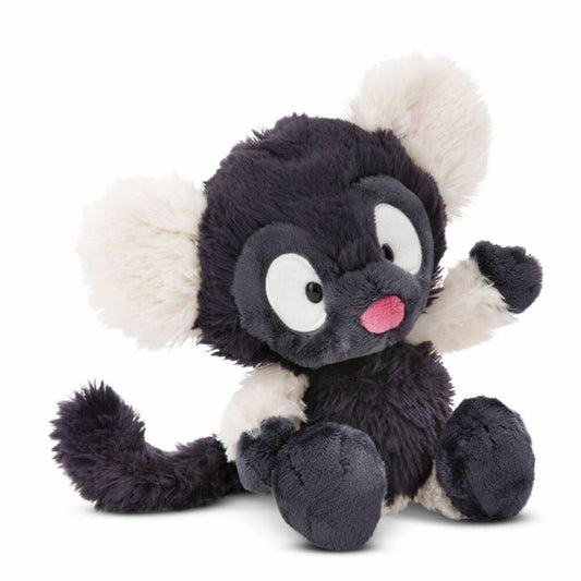 Nici Kuscheltier Lemur Ruffi, Recycling-Polyester, Grau, Weiß, 18 cm, 49803