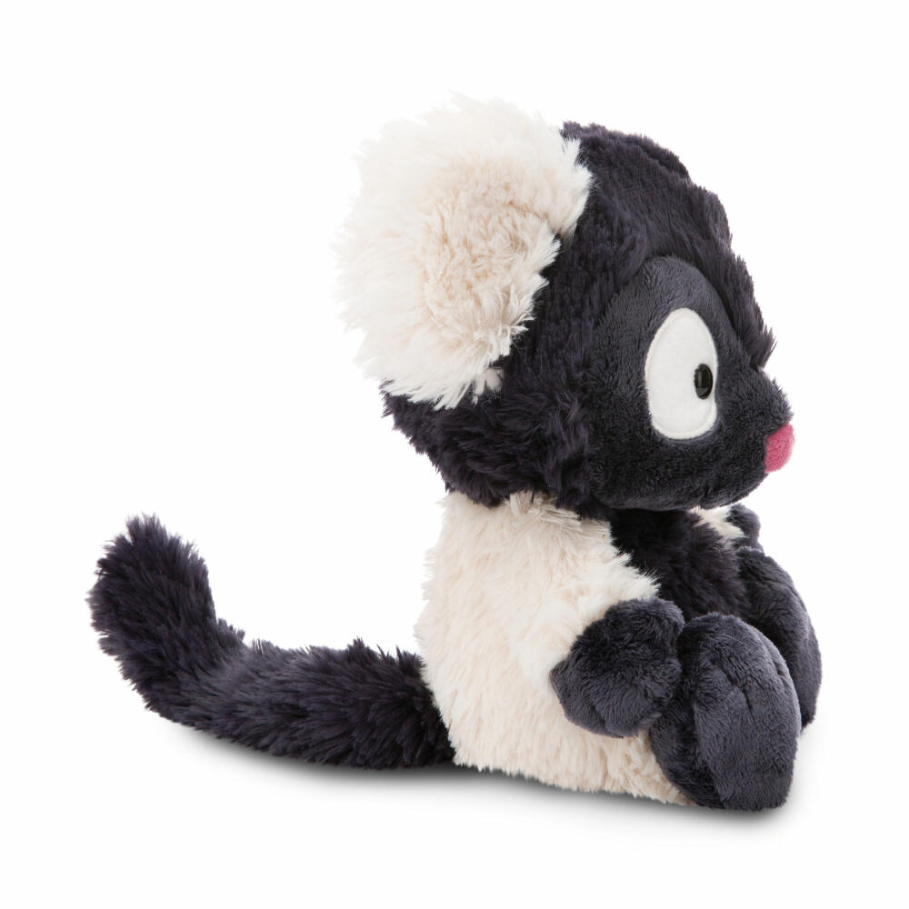 Nici Kuscheltier Lemur Ruffi, Recycling-Polyester, Grau, Weiß, 25 cm, 49806