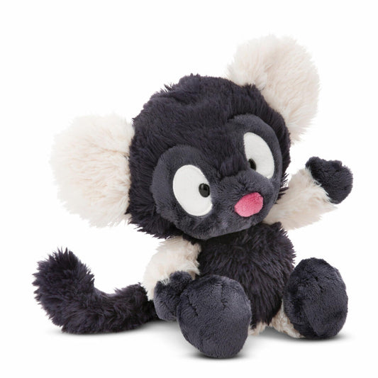 Nici Kuscheltier Lemur Ruffi, Recycling-Polyester, Grau, Weiß, 25 cm, 49806