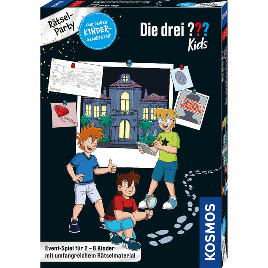 KOSMOS Die drei Fragezeichen ??? Kids Rätselparty Jagd nach dem Rubin, Schnitzeljagd, Rätsel, Geburtstag, Kinder, ab 7 Jahren, 683443