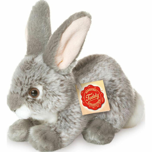 Teddy Hermann Hase sitzend, grau, 18 cm