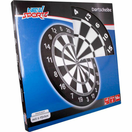 New Sports Kork Dartboard inklusive 6 Pfeilen