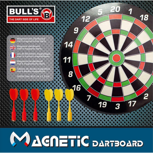 BULLS Magnetic Dartboard mit 6 Pfeilen