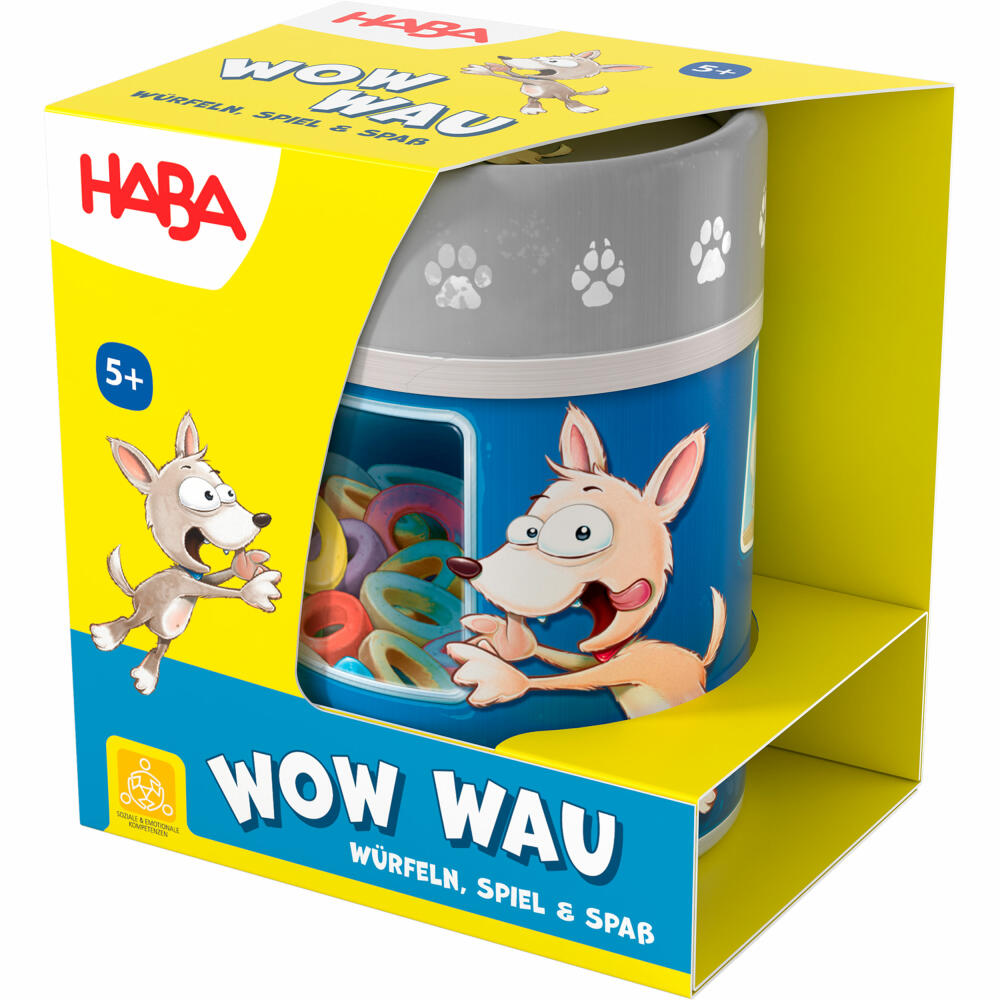 HABA Wow Wau, Würfelspiel, Kinderspiel, Gesellschaftsspiel, ab 5 Jahren, 2010889001