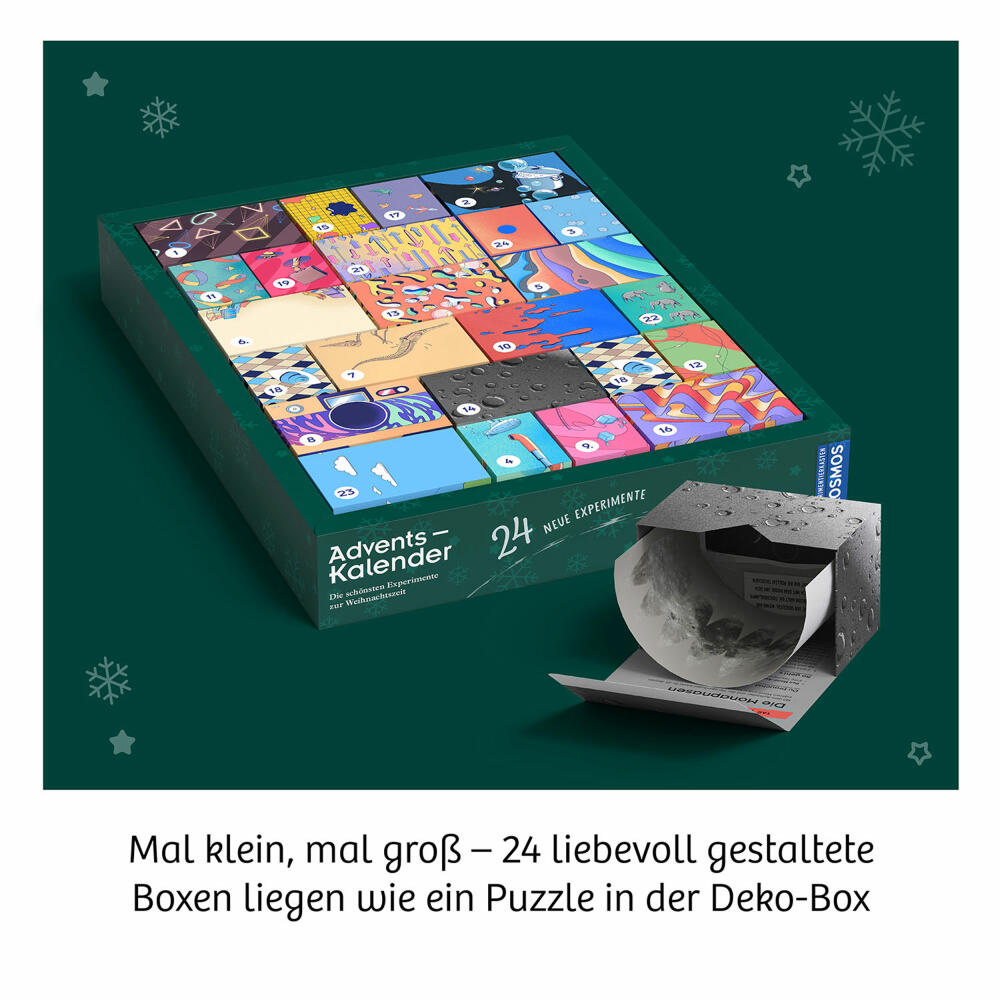 KOSMOS Experimente Adventskalender 2024, Advent Kalender, Weihnachten, Experimentieren, Kinder, 661083