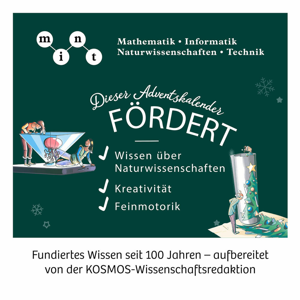 KOSMOS Experimente Adventskalender 2024, Advent Kalender, Weihnachten, Experimentieren, Kinder, 661083