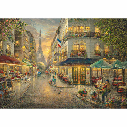 Schmidt Spiele Puzzle Malerisches Paris, Thomas Kinkade, Holzpuzzle, Erwachsenenpuzzle, 1000 Teile, 59798