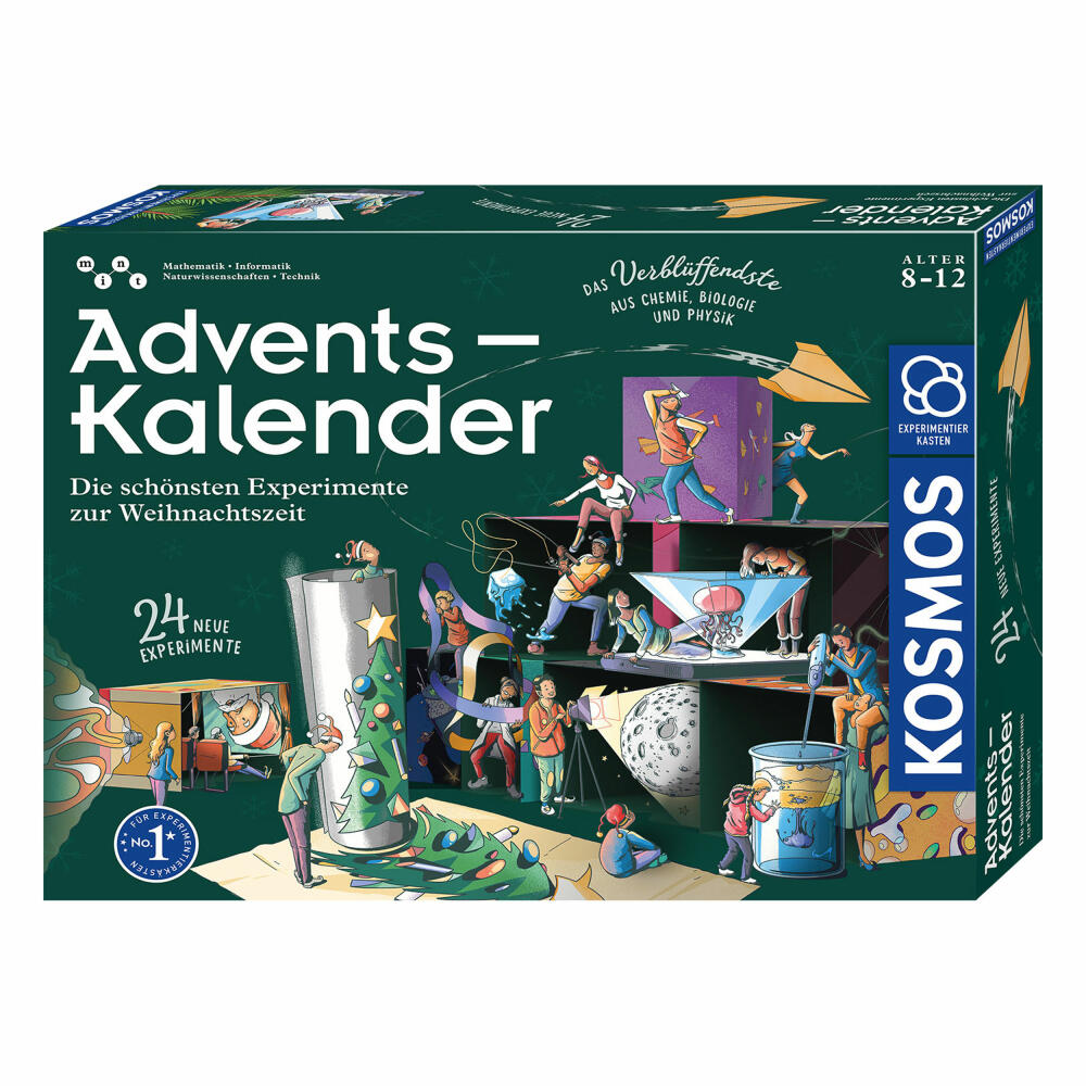 KOSMOS Experimente Adventskalender 2024, Advent Kalender, Weihnachten, Experimentieren, Kinder, 661083