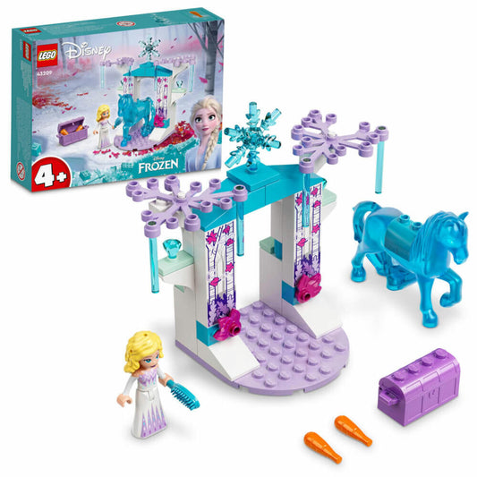 LEGO Disney Prinzessin Elsa und Nokks Eisstall, 53-tlg., Bauset, Konstruktionsset, Bausteine, Spielzeug, ab 4 Jahre, 43209