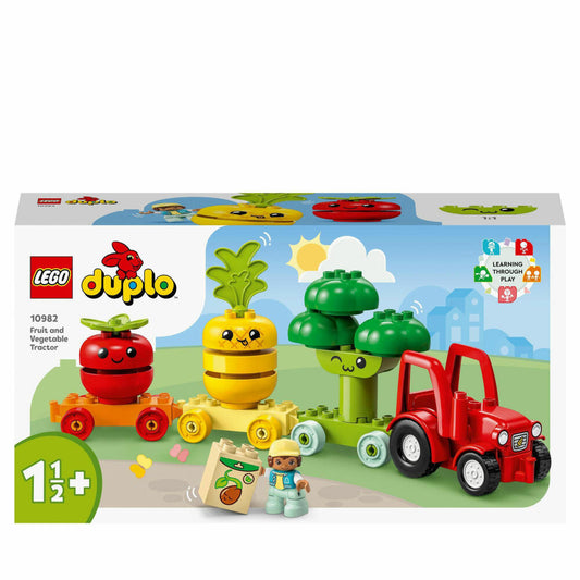 LEGO Duplo Obst- und Gemüse-Traktor, 19-tlg., Bauset, Bausteine, Spielzeug, ab 18 Monate, 10982