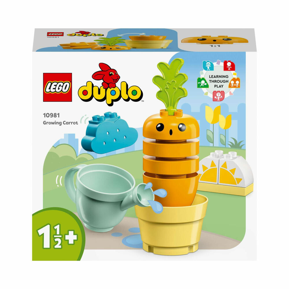 LEGO Duplo Wachsende Karotte, 11-tlg., Bauset, Bausteine, Spielzeug, ab 18 Monate, 10981