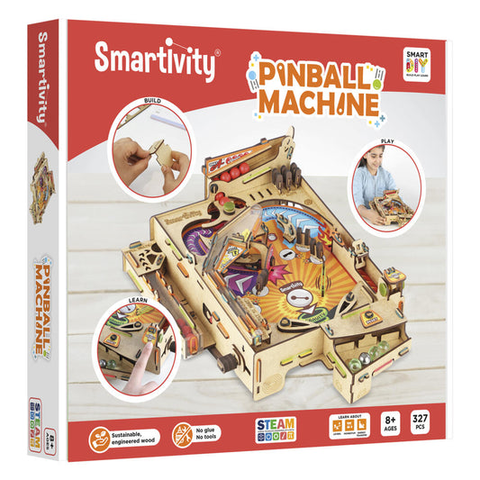 Smartivity Bausatz Pinball Machine, Kinderspiel, Logikspiel, Lernspielzeug, ab 8 Jahren, Holz, STY 303