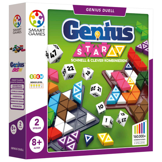 Smart Games Genius Stars, Kinderspiel, Logikspiel, Lernspielzeug, ab 8 Jahren, SGHP 002 DE