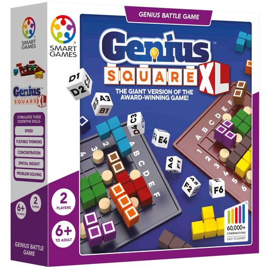 Smart Games Genius Square XXL, Kinderspiel, Logikspiel, Lernspielzeug, ab 6 Jahren, SGHP 004