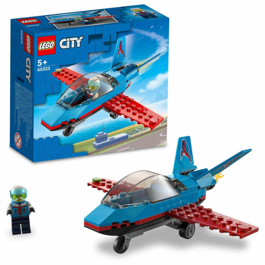 LEGO City Stuntflugzeug, 59-tlg., Bauset, Konstruktionsset, Bausteine, Spielzeug, ab 5 Jahre, 60323