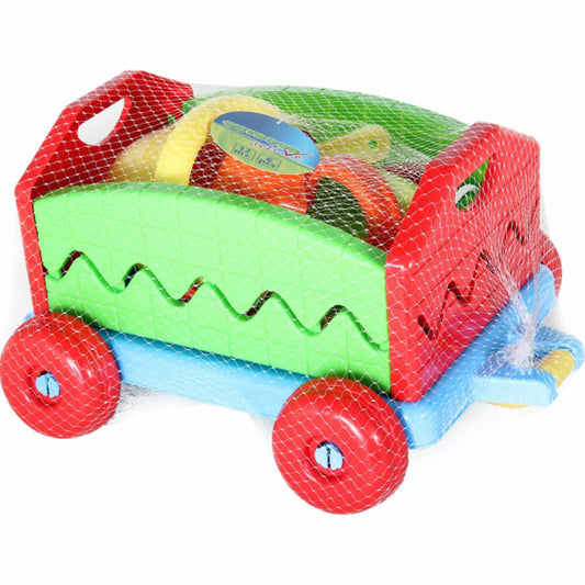 Outdoor Active Nachziehwagen mit Eimergarnitur, Sandspielzeug, Sand, Kinder, Spielzeug, ab 2 Jahre, 71008258