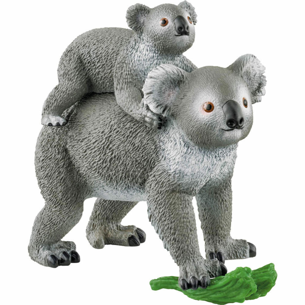 Schleich Wild Life Koala Mutter mit Baby, Spielfigur, Tierfigur, Figur, Spielzeug, ab 3 Jahre, 42566