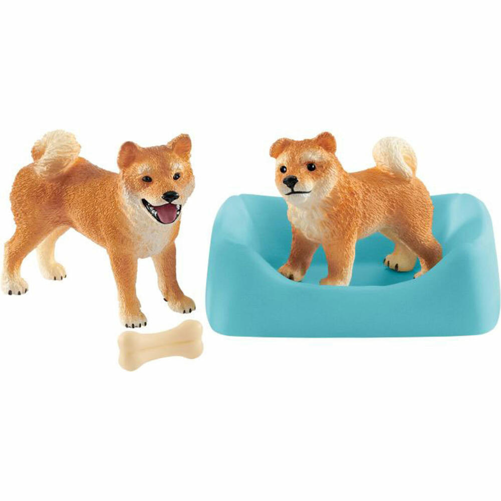 schleich Farm World 42479 Shiba Inu Mutter und Welpe