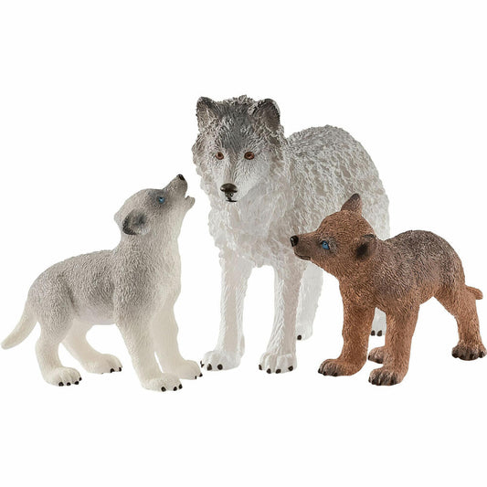 schleich Wild Life 42472 Wolfsmutter mit Welpen